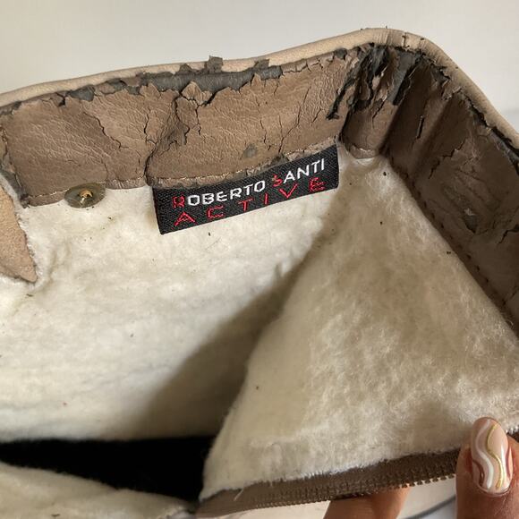 Roberto Santi Active TEX Leather Mid-Calf Boots – Beige EU 38 (US 7.5) - Picture 7 of 9